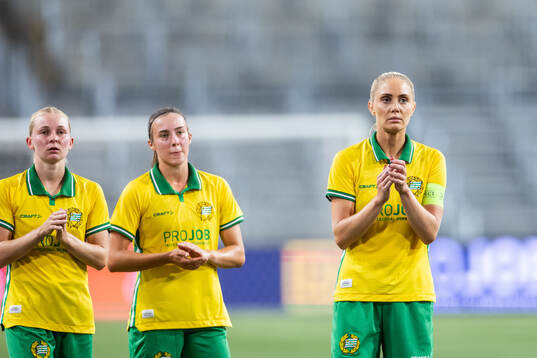Emilie Joramo, Vilma Emilia Koivisto and Alice Carlsson of