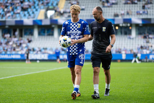 IFK Göteborgs Max Fenger och assisterande tränare Joachim