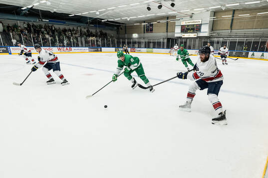 Rögles Karson Kuhlman och HV71s Lukas Rousek