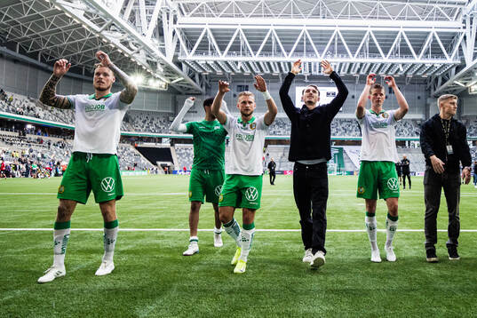 Hammarbys Victor Eriksson, Simon Strand, Noah Persson och