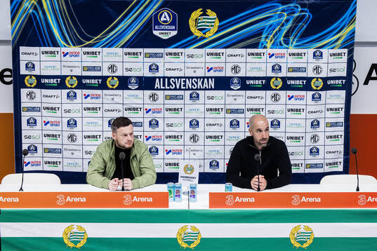 Hammarbys tränare Kim Hellberg och Östers tränare Martin