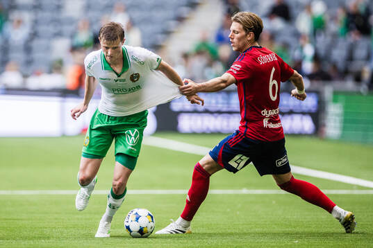 Hammarbys Frederik Winther och Östers Noah Söderberg