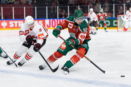 Raphael Prassl of Lausanne and Filip Cederqvist of Frölunda