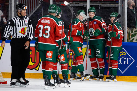 Filip Cederqvist of Frölunda celebrates