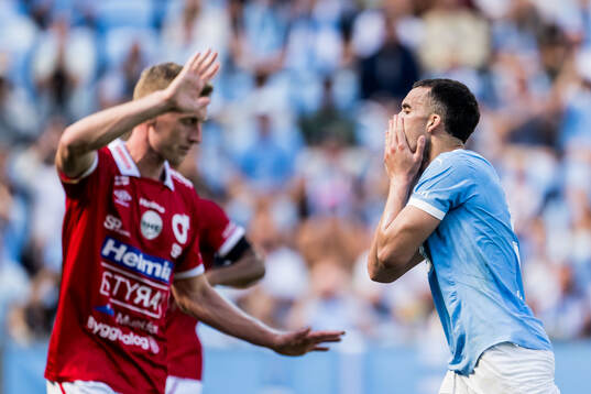 Malmö FFs Andrej Djuric deppar