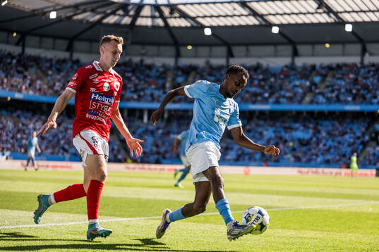 Degerfors Sebastian Ohlsson och Malmö FFs Taha Ali