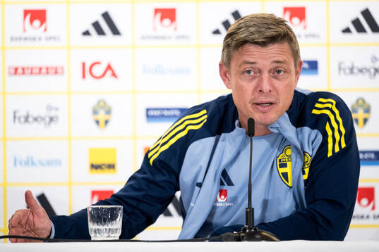 Head coach Jon Dahl Tomasson of the Swedish men's national