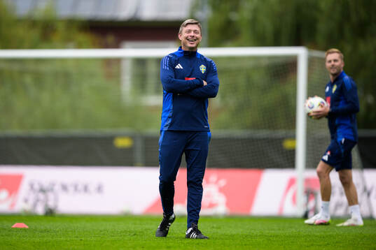 Head coach Jon Dahl Tomasson of the Swedish national