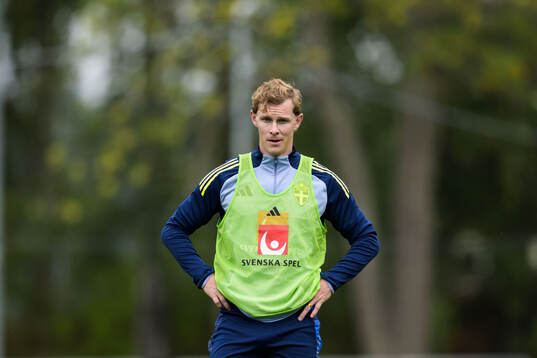 Emil Krafth of the Swedish national football team