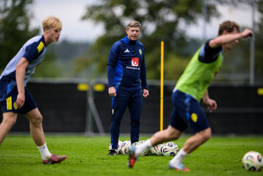 Head coach Jon Dahl Tomasson of the Swedish national