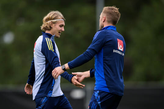 Sebastian Nanasi and Assistant coach Sebastian Larsson of