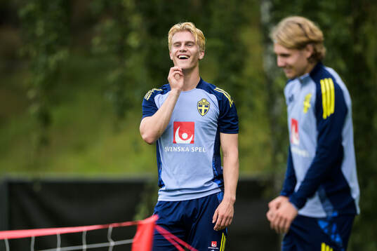 Lucas Bergvall and of the Swedish national football team