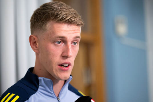 Alexander Bernhardsson of the Swedish national football