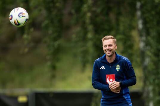 Assistant coach Sebastian Larsson of the Swedish national