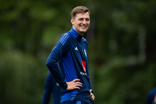 Analyst Liam Holt of the Swedish national football team