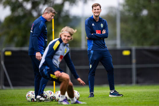 Analyst Liam Holt of the Swedish national football team