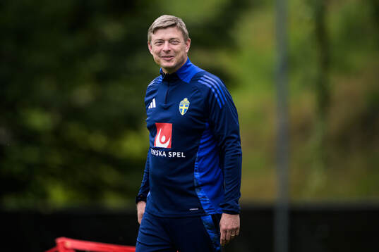 Head coach Jon Dahl Tomasson of the Swedish national