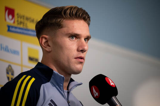 Viktor Gyökeres of the Swedish national football team in
