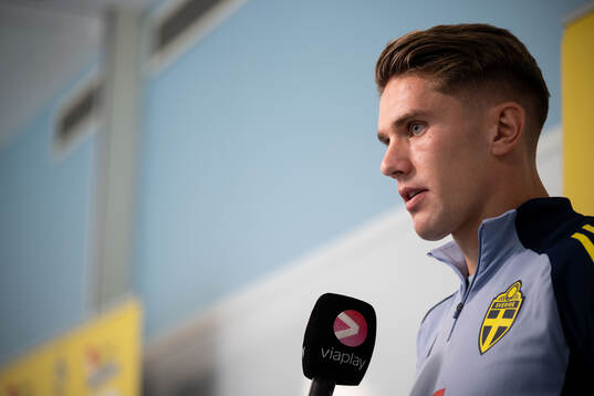 Viktor Gyökeres of the Swedish national football team in