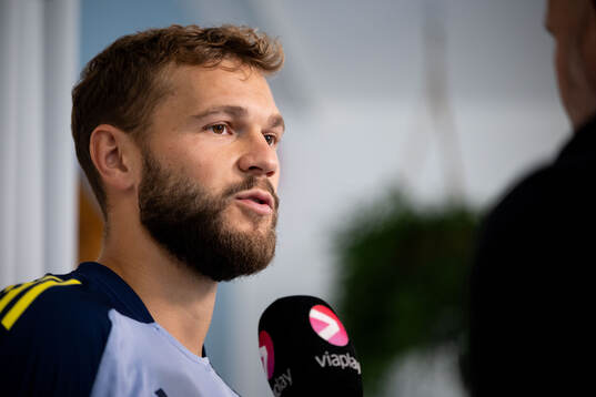 Jesper Karlström of the Swedish national football team in