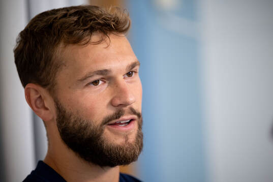 Jesper Karlström of the Swedish national football team in
