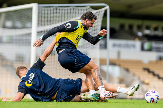Kristoffer Ajer and Aron Bizet Dønnum of the Norwegian