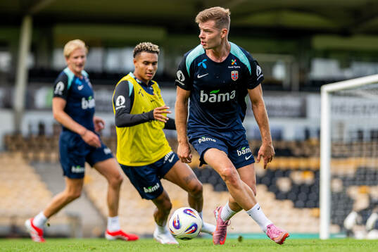 Alexander Sørloth of the Norwegian national football team