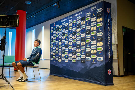 Antonio Nusa of the Norwegian national football team