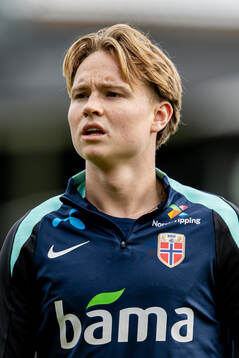 Andreas Schjelderup of the Norwegian national football team