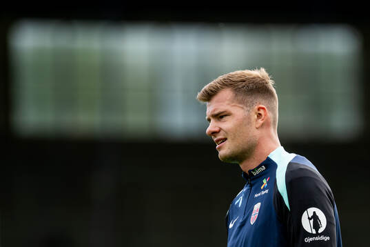 Alexander Sørloth of the Norwegian national football team