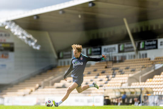 Andreas Schjelderup of the Norwegian national football team
