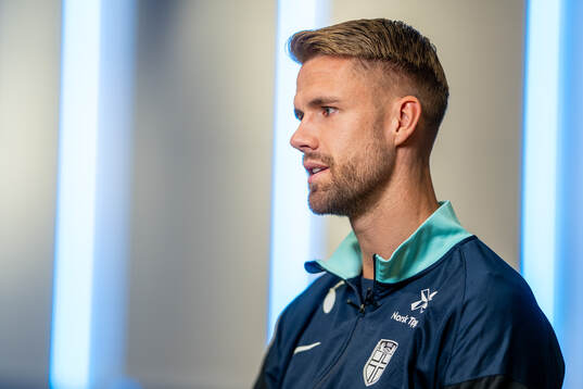 Kristoffer Ajer of the Norwegian national football team