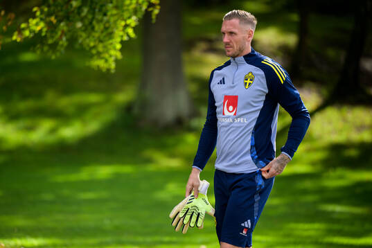 Goalkeeper Robin Olsen of the Swedish men's football