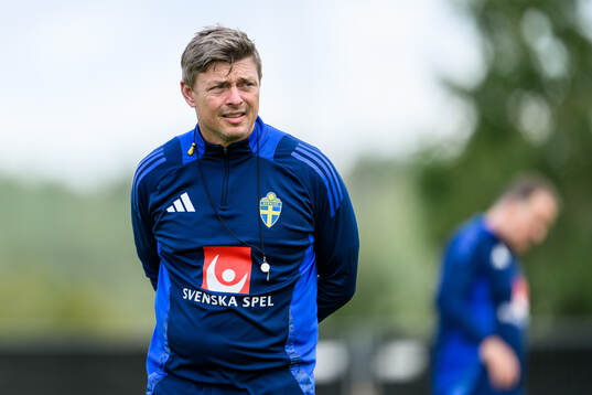Head coach Jon Dahl Tomasson of the Swedish men's football