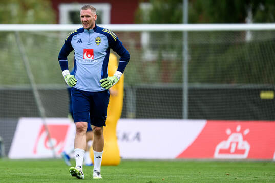 goalkeeper Robin Olsen of the Swedish men's football