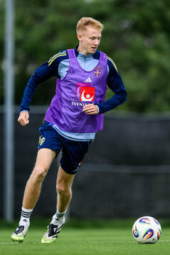 Hugo Larsson of the Swedish men's football national team at