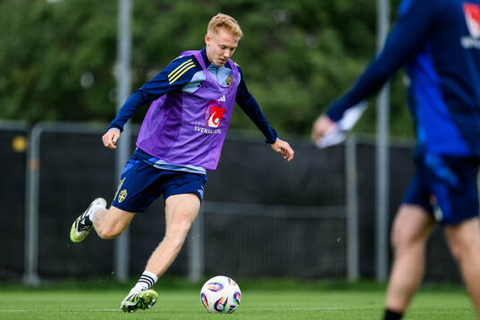 Hugo Larsson of the Swedish men's football national team at