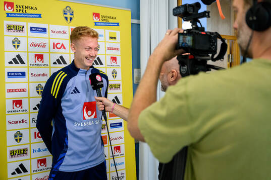 Hugo Larsson of the Swedish men's football national team