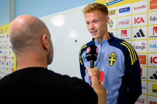 Hugo Larsson of the Swedish men's football national team