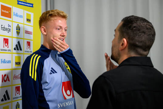 Hugo Larsson of the Swedish men's football national team
