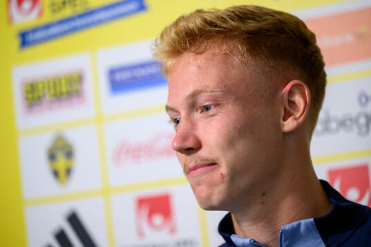Hugo Larsson of the Swedish men's football national team