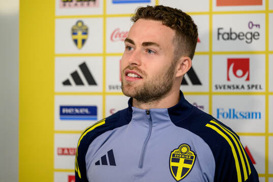 Gabriel Gudmundsson of the Swedish men's football national