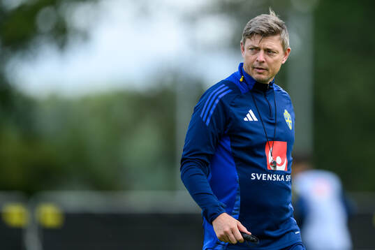 Head coach Jon Dahl Tomasson of the Swedish men's football