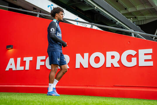 Oscar Bobb of the Norwegian national football team
