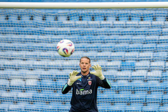 Goalkeeper Ørjan Håskjold Nyland of the Norwegian