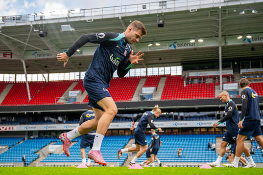 Alexander Sørloth of the Norwegian national football team