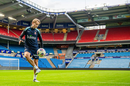 Andreas Schjelderup of the Norwegian national football team