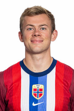 Aune Heggebø of the Norwegian national football team poses