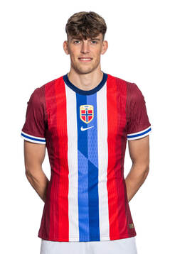 Tobias Guddal of the Norwegian national football team poses