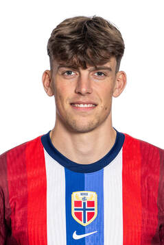 Tobias Guddal of the Norwegian national football team poses